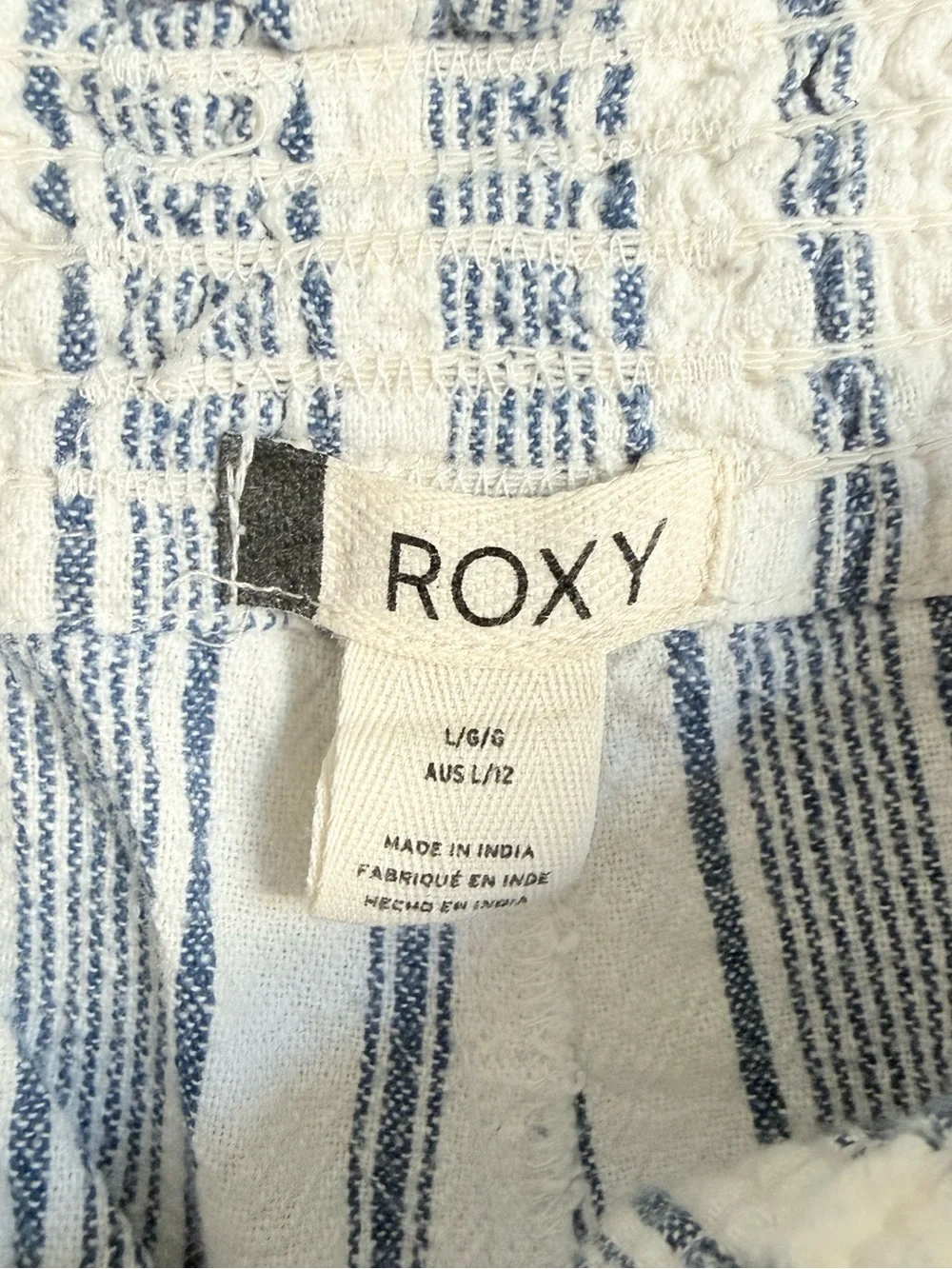 Roxy Low Rise Cotton & Linen Pull On Mini Shorts - Picture 5 of 8